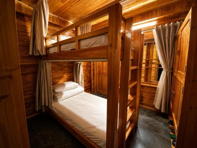Bunk Bed in Mixed Dormitory Room — MT House Sa Pa - Mountain & Terraced fields View And Trekking Tour